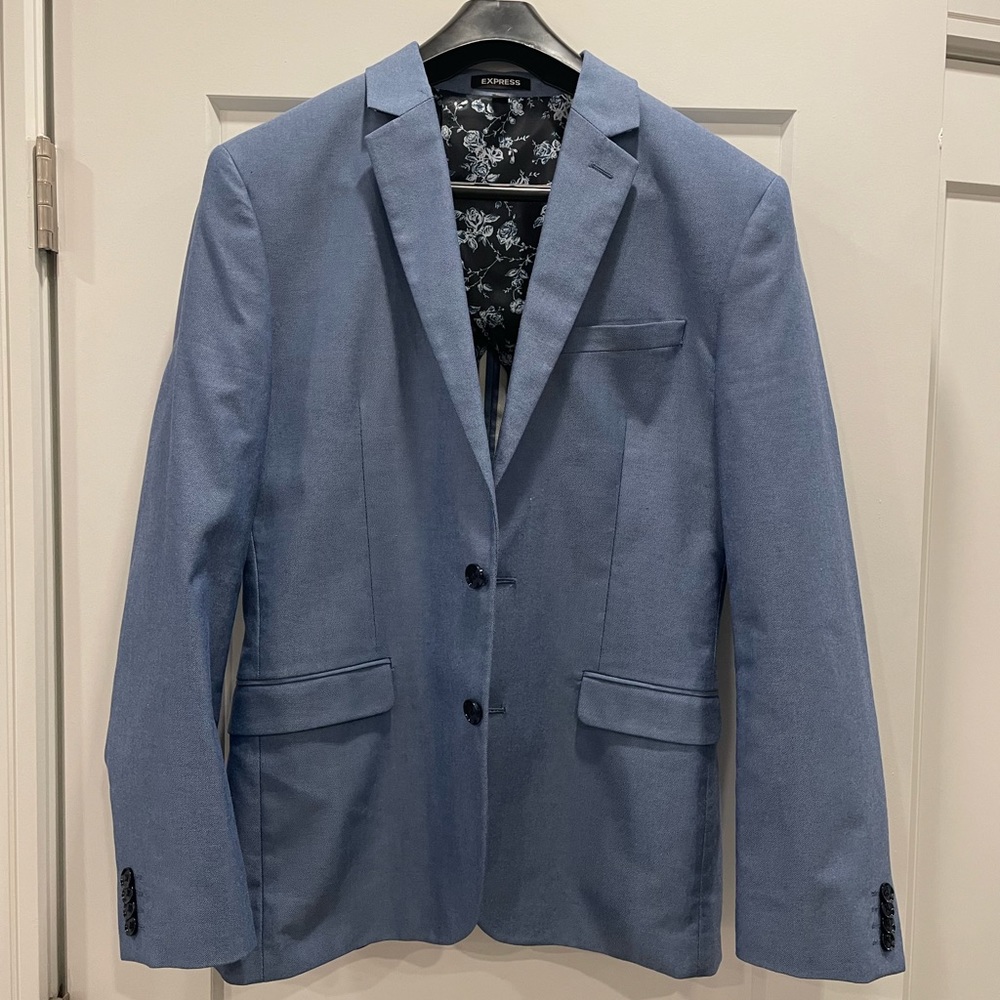 Express Men’s - Slim Fit Light Blue Jacket - 38 Regular